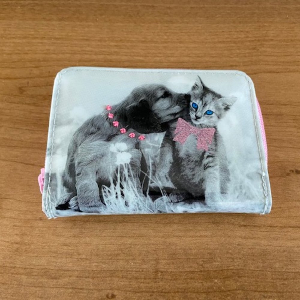 2/$30 Girl's Bilfold Wallet Zip-closure NWOT